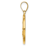 Load image into Gallery viewer, 14k Hollow Polished/Satin Round St. Magdalena Medal
