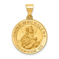 Load image into Gallery viewer, 14k Hollow Polished/Satin Round St. Magdalena Medal
