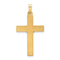 Load image into Gallery viewer, 14k Two-tone Hollow Polished Textured Latin Crucifix
