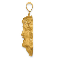 Load image into Gallery viewer, 14k Hollow Polished/Satin Large Jesus Medal
