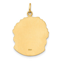 Load image into Gallery viewer, 14k Hollow Polished/Satin Medium Jesus Medal
