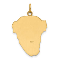 Load image into Gallery viewer, 14K Hollow Polished/Satin w/Rhodium Large Jesus Medal
