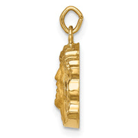 Load image into Gallery viewer, 14k Hollow Polished/Satin Small Jesus Medal
