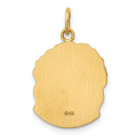 Load image into Gallery viewer, 14k Hollow Polished/Satin Medium Jesus Medal
