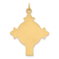 Load image into Gallery viewer, 14k Hollow Polished/Satin Medium Jesus Medal Cross
