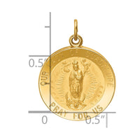 Load image into Gallery viewer, 14k Solid Polished/Satin Round Our Lady of Guadalupe Medal
