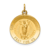 Load image into Gallery viewer, 14k Solid Polished/Satin Round Our Lady of Guadalupe Medal
