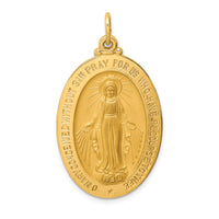 Load image into Gallery viewer, 14k Solid Polished/Satin Large Oval Miraculous Medal
