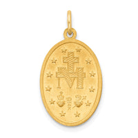 Load image into Gallery viewer, 14k Solid Polished/Satin Oval Miraculous Medal
