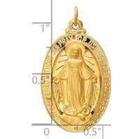 Load image into Gallery viewer, 14k Solid Polished/Satin Large Oval Miraculous Medal
