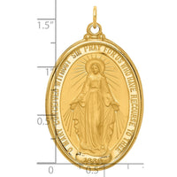 Load image into Gallery viewer, 14k Solid Polished/Satin Extra Large Oval Miraculous Medal
