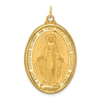 Load image into Gallery viewer, 14k Solid Polished/Satin Extra Large Oval Miraculous Medal
