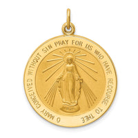 Load image into Gallery viewer, 14k Solid Polished/Satin Round Miraculous Medal
