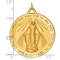 Load image into Gallery viewer, 14k Solid Polished/Satin Large Round Miraculous Medal
