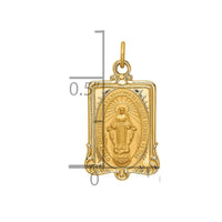 Load image into Gallery viewer, 14k Solid Polished/Satin Rectangular Miraculous Medal
