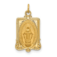 Load image into Gallery viewer, 14k Solid Polished/Satin Rectangular Miraculous Medal
