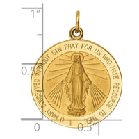 Load image into Gallery viewer, 14k Solid Polished/Satin Large Round Miraculous Medal
