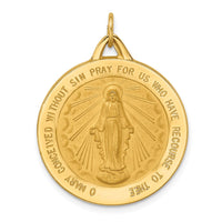 Load image into Gallery viewer, 14k Solid Polished/Satin Extra Large Round Miraculous Medal
