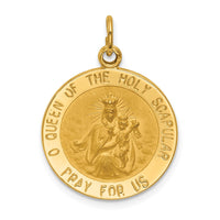 Load image into Gallery viewer, 14K Solid Small Queen Of Holy Scapular Reversible Medal
