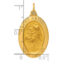 Load image into Gallery viewer, 14k Solid Polished/Satin Oval St. Anthony Medal
