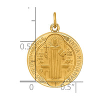 Load image into Gallery viewer, 14k Solid Polished/Satin Round Reversible St. Benedict Medal

