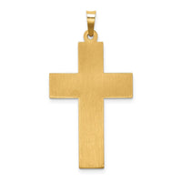 Load image into Gallery viewer, 14k Hollow Polished Basketweave Design Latin Cross
