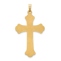 Load image into Gallery viewer, 14k Hollow Polished Woven Fleur de Lis Cross
