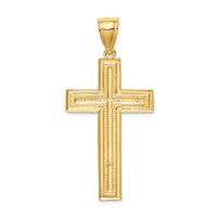 Load image into Gallery viewer, 14K Diamond-cut Cross Pendant

