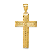 Load image into Gallery viewer, 14K Diamond-cut Cross Pendant
