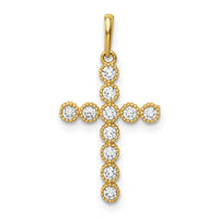 Load image into Gallery viewer, 14K CZ Cross Pendant
