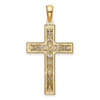 Load image into Gallery viewer, 14K White Rhodium D/C Cross Pendant
