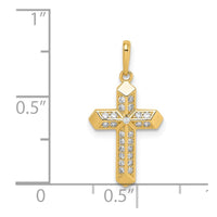 Load image into Gallery viewer, 14K Cross CZ Pendant
