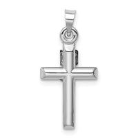 Load image into Gallery viewer, 14k White Gold Hollow Crucifix Pendant
