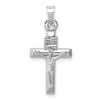 Load image into Gallery viewer, 14k White Gold Hollow Crucifix Pendant
