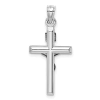 Load image into Gallery viewer, 14k White Gold Hollow Crucifix Pendant
