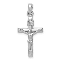 Load image into Gallery viewer, 14k White Gold Hollow Crucifix Pendant
