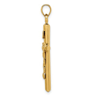 Load image into Gallery viewer, 14k Hollow Crucifix Pendant

