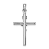 Load image into Gallery viewer, 14k White Gold Hollow Crucifix Pendant
