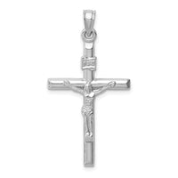 Load image into Gallery viewer, 14k White Gold Hollow Crucifix Pendant
