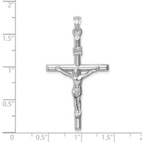 Load image into Gallery viewer, 14k White Gold Hollow Crucifix Pendant
