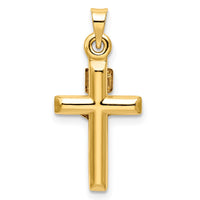 Load image into Gallery viewer, 14k Two-tone Hollow Crucifix Pendant
