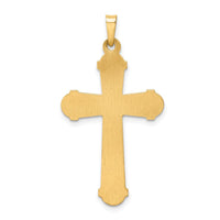Load image into Gallery viewer, 14k Two-tone Hollow Polished Chevron Design Crucifix
