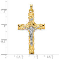Load image into Gallery viewer, 14k Two-tone Solid INRI Crucifix Pendant
