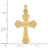 Load image into Gallery viewer, 14k Polished Solid Fancy Design Cross Pendant
