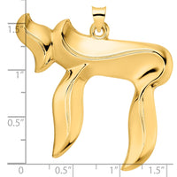 Load image into Gallery viewer, 14k Polished Solid Chai Symbol Pendant
