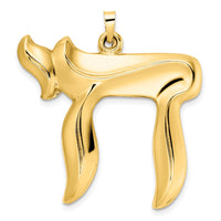 Load image into Gallery viewer, 14k Polished Hollow Chai Symbol Pendant
