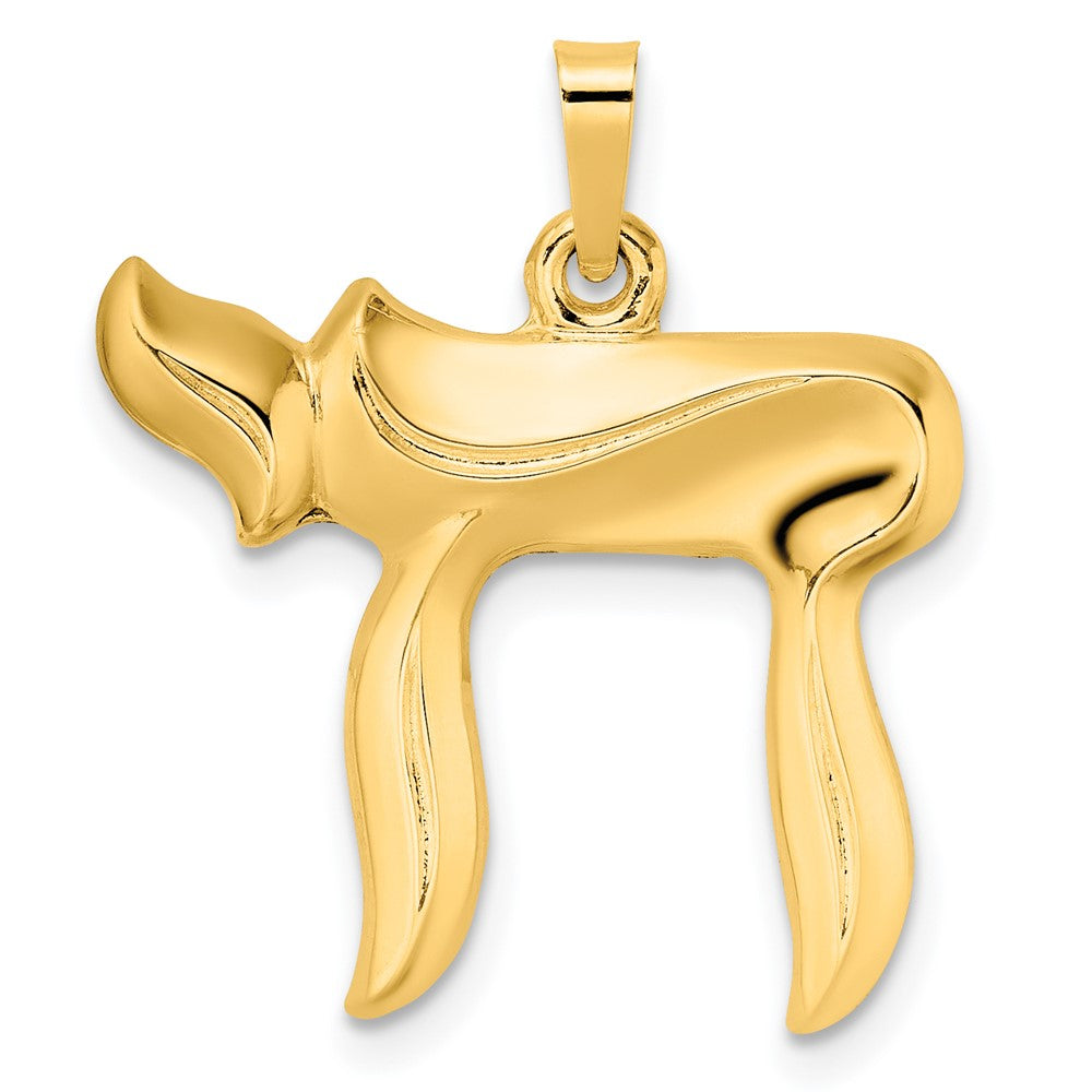 14k Polished Hollow Chai Symbol Pendant