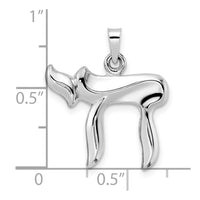Load image into Gallery viewer, 14k White Gold Polished Hollow Chai Symbol Pendant
