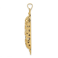 Load image into Gallery viewer, 14k Polished and Textured Solid Mezuzah Pendant
