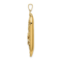 Load image into Gallery viewer, 14k Polished Mezuzah Enameled Star Pendant
